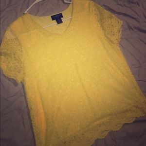 Yellow Lace Top